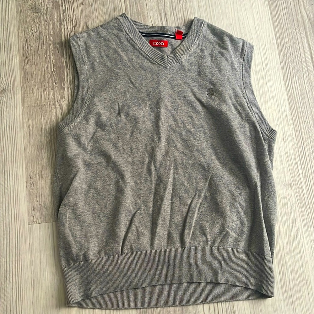 Gray Sweater Vest - V-neck